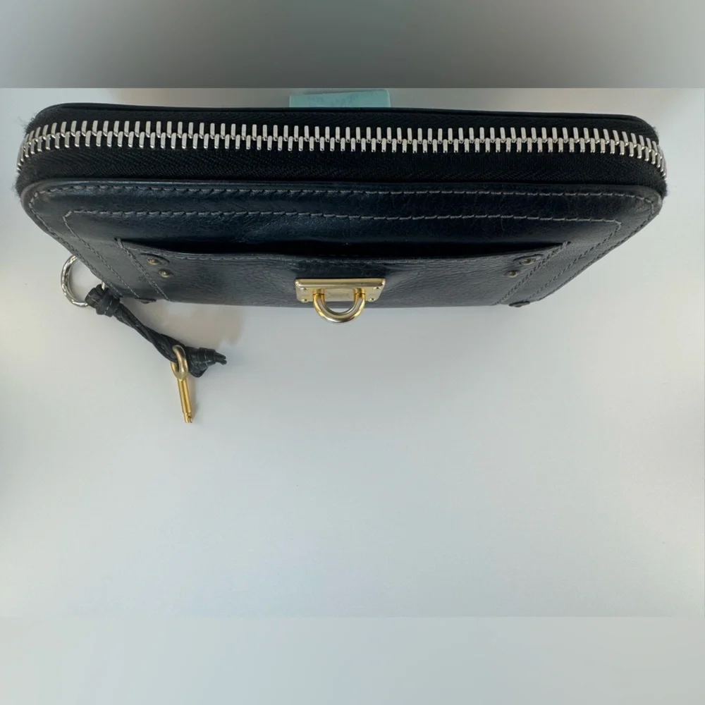 Chloé Paddington Rare Two-Tone Studded Zip Wallet Key Detail Chloé Continental - Picture 3 of 16